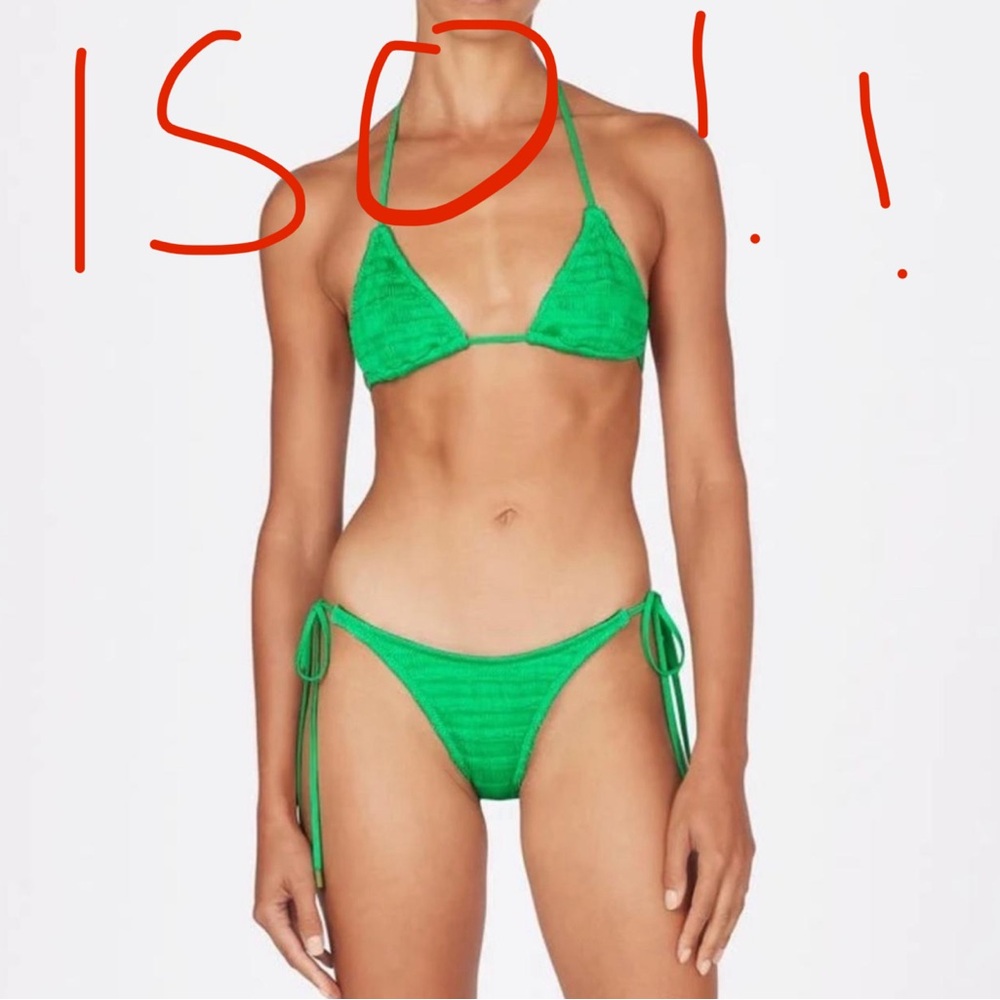 ISO!! Triangl Swimwear Vibrant Green Bikini Set